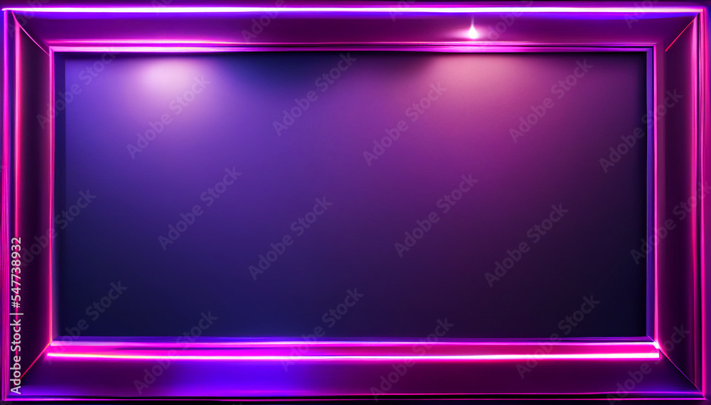 Abstraction. On a purple background, taken in a pink neon frame, two lamps are lit. Abstraction. On a purple background, taken in a pink neon frame, two lamps are lit.