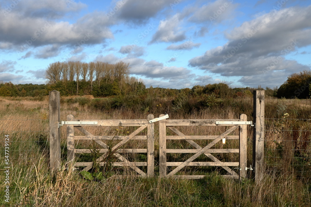 wooden gate in a rural environment