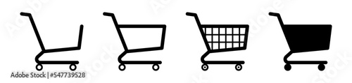 Shopping cart icon set