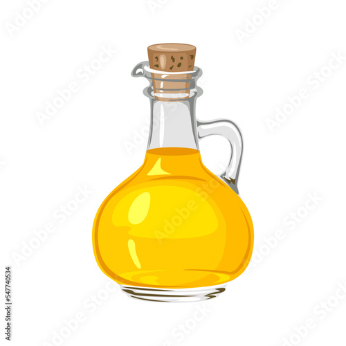 Oil bottle icon. Vector cartoon flat illustration.
