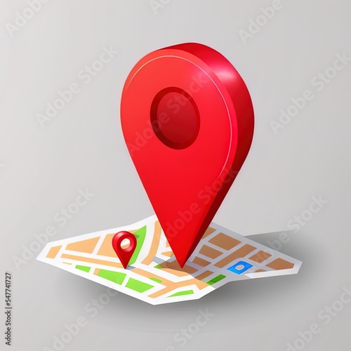 Free Download Red Locator mark on map and location pin or GPS navigation icon sign. 3D Realistic creative conceptual symbol of search concept in cute cartoon style. 2d illustrated illustration - GFXLoad
