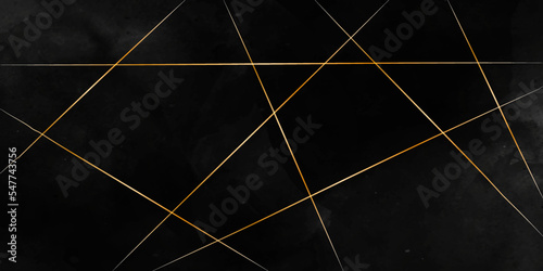 Abstract black grunge with gold lines triangles background modern design. Low poly gradient shapes luxury gold lines vector. Rich background, premium triangle polygons design.