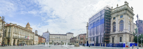The beautiful Castle Square in Turin with the Royal Palace © Alessio