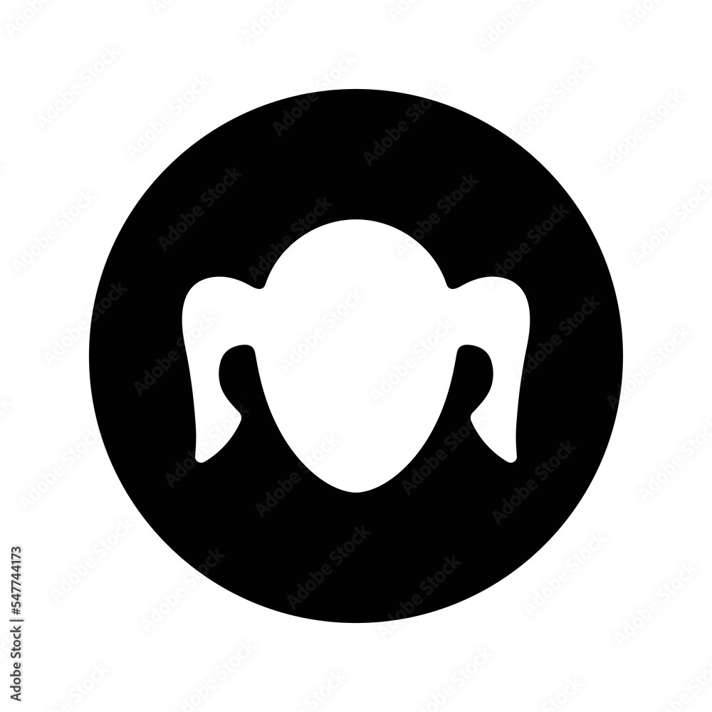 Along, with the avatar, the beauty icon. Simple vector using a white background Along, with the avatar, the beauty icon. Simple vector using a white background