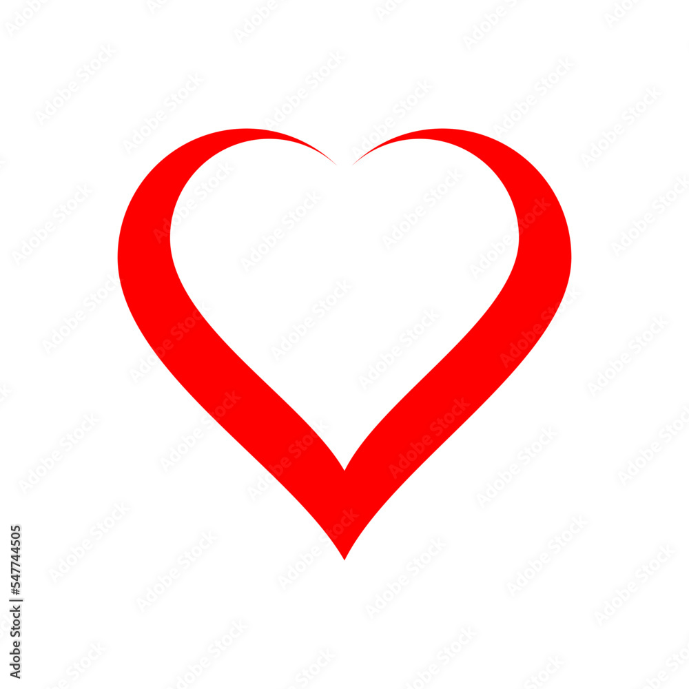 heart vector logo template in trendy flat design heart vector logo template in trendy flat design