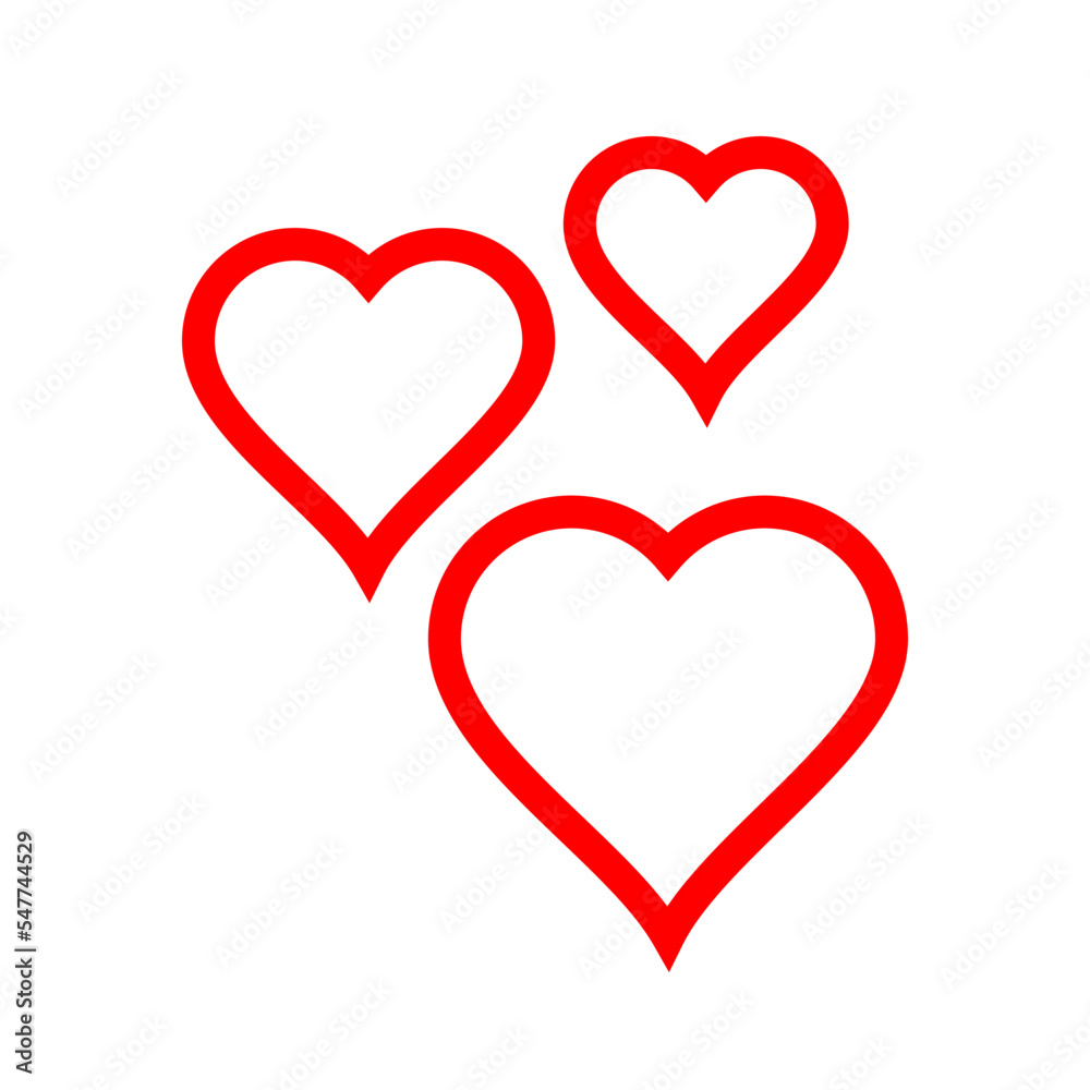 heart vector logo template in trendy flat design heart vector logo template in trendy flat design