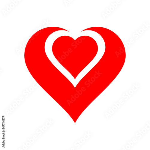 Free Download heart vector logo template in trendy flat design - GFXLoad