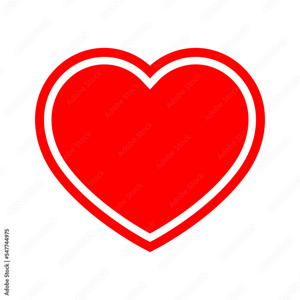 heart vector logo template in trendy flat design heart vector logo template in trendy flat design