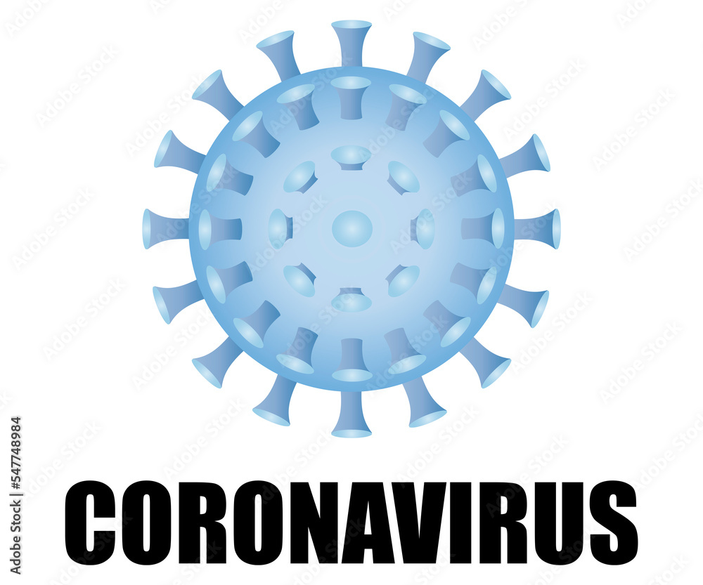 Icono de coronavirus en fondo transparente. 
