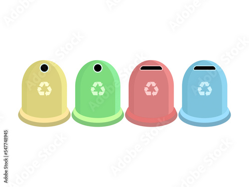 Icono de contenedores de reciclaje.  photo