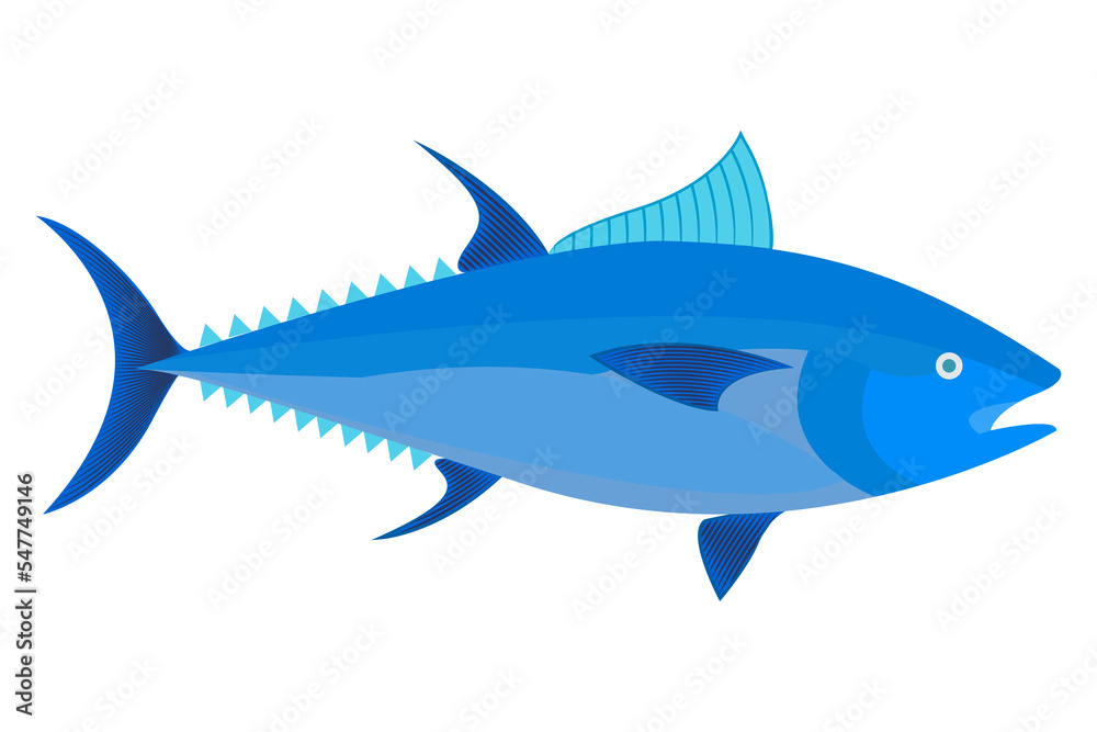 Naklejka premium Pez espada de color azul.