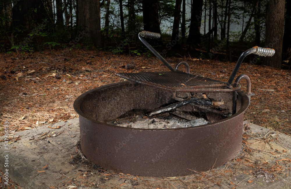 Campfire grill at Jordan Lake Campfire grill at Jordan Lake