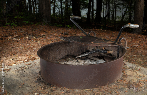 Campfire grill at Jordan Lake