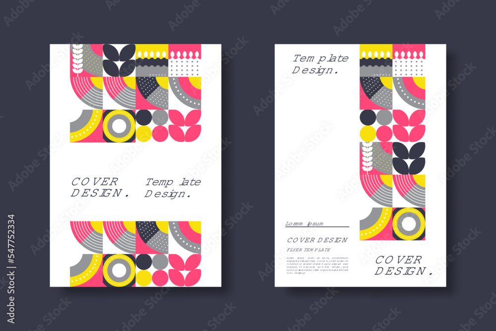 Fototapeta premium Abstract geometric background. Business template collection. Design poster, cover, wallpaper, notebook, catalog.