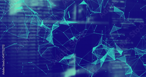 Vector futuristic technology background. Digital network concept. Big data analysis