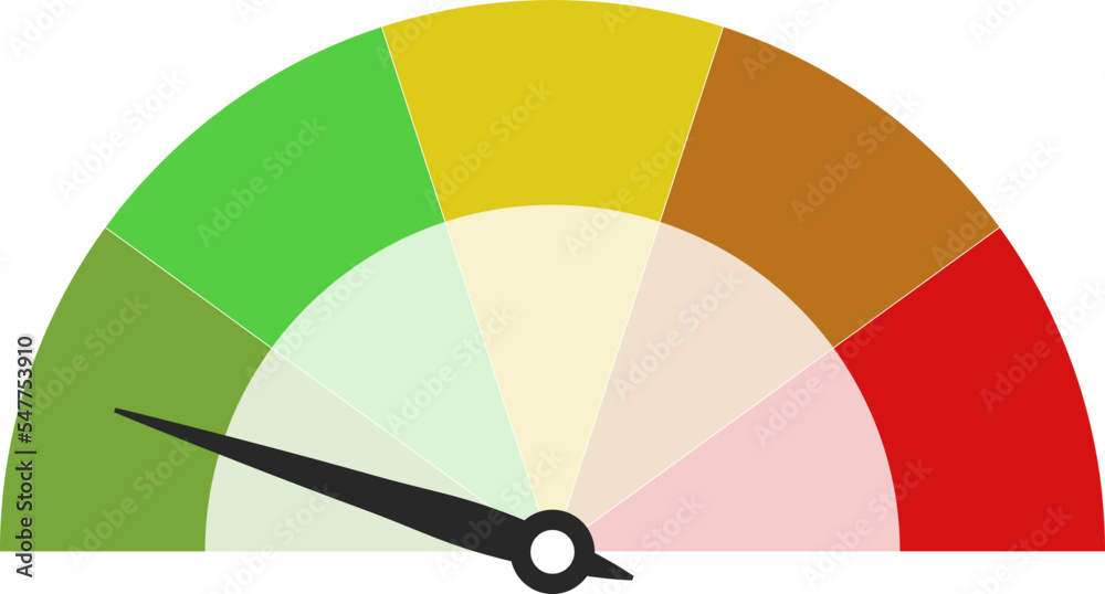 Obraz premium Dashboard colorful speedometer icons set. Tachometer icon isolated. Performance indicator sign. Car speed. Fast internet speed sign. Speedometer icon. 3D meter with green, yellow, red indicators.