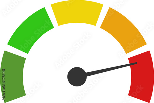 Dashboard colorful speedometer icons set. Tachometer icon isolated. Performance indicator sign. Car speed. Fast internet speed sign. Speedometer icon. 3D meter with green, yellow, red indicators.