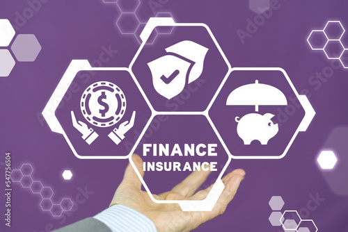 Financial insurance concept. Money insured. Business planning and savings money, investments protection.