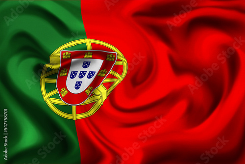 3d illustration of PORTUGAL flag