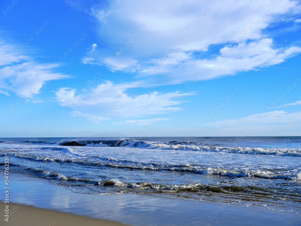 The Surf on a perfect winter morning on the North Carolina coast of the Outer Banks The Surf on a perfect winter morning on the North Carolina coast of the Outer Banks