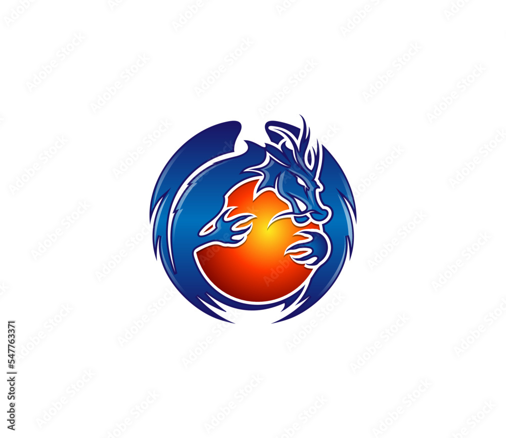 Dragon Esport logo. Mascot design. Vector logo design template Dragon Esport logo. Mascot design. Vector logo design template