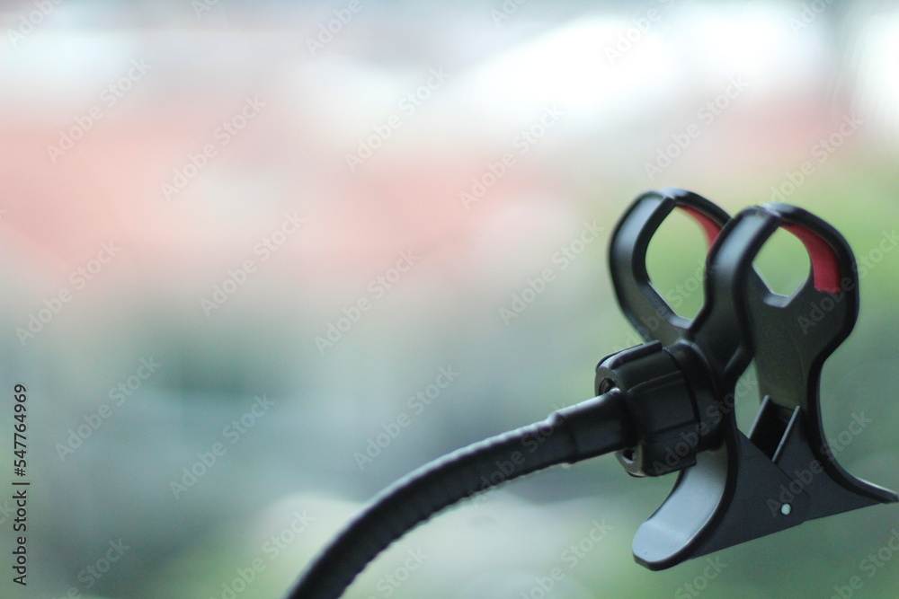 Mic clamp photo with natural blur background Mic clamp photo with natural blur background