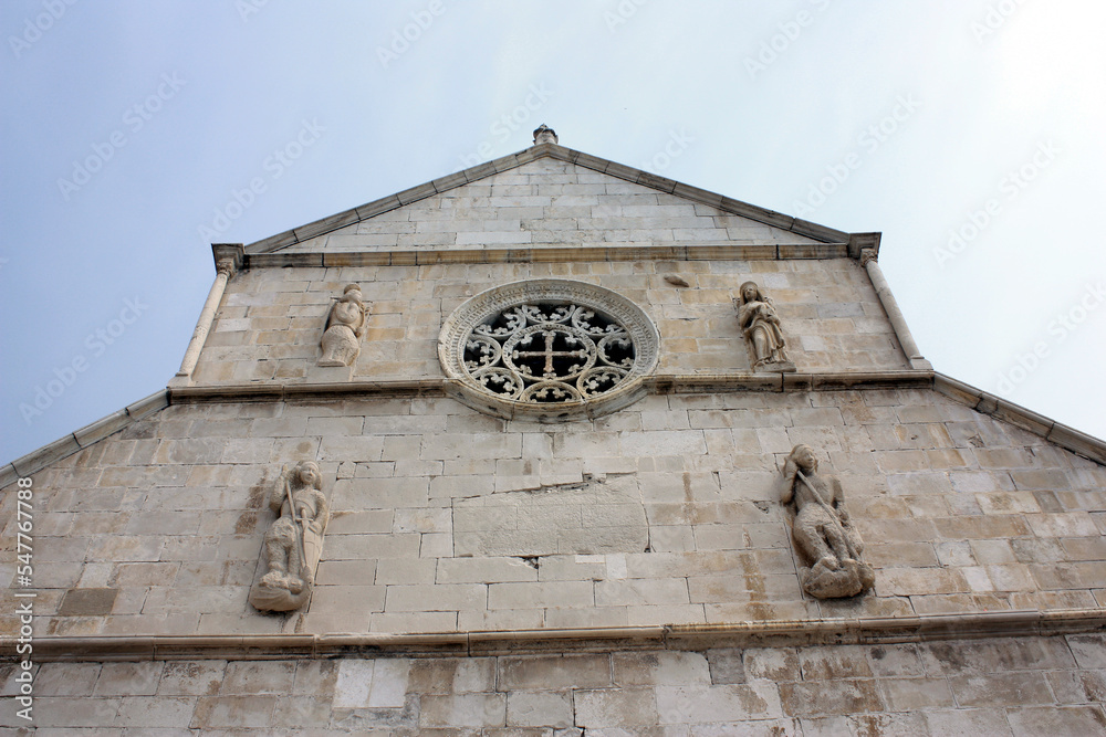 Rose Window of the Basilika Assumption of Mary in Pag, Croatia
