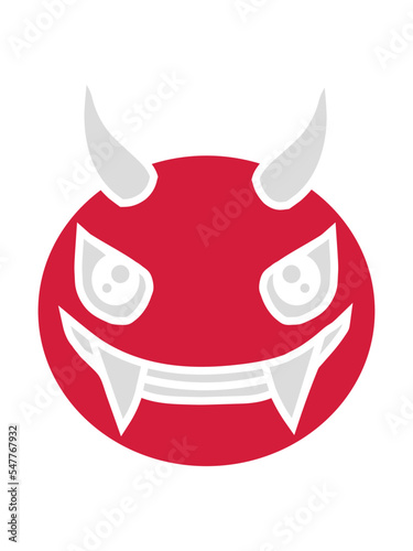 Teufel Monster Design Gesicht 