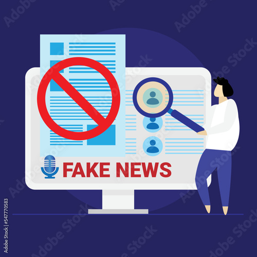 Fake news propaganda in media. Facts manipulation and Fraud Journalism