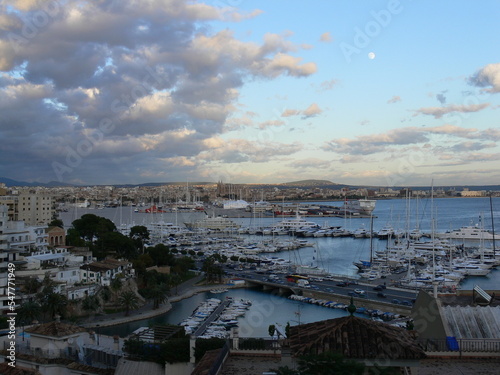 Harbour in Palma de Mallorca in Sunset mood