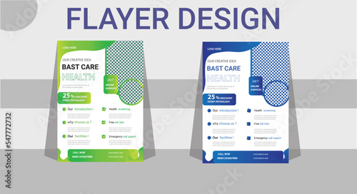 A professional medical flyer is an attractive and powerful way to present your Brochure design, cover modern layout, annual report, poster, flyer in A4