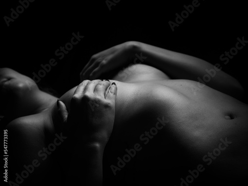 Photos Sensual naked woman black and white