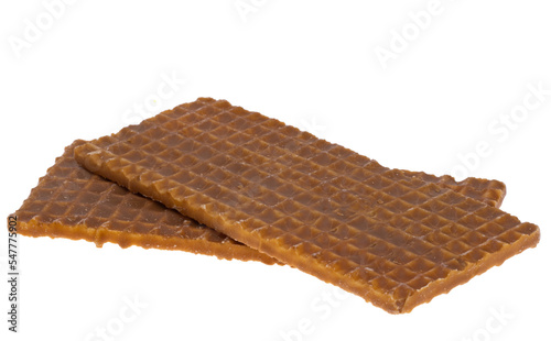 waffles with toffee isolated