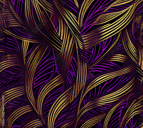 Purple and gold repeating pattern