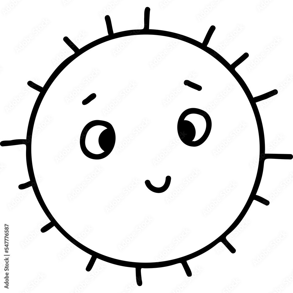 Obraz premium cute sun character