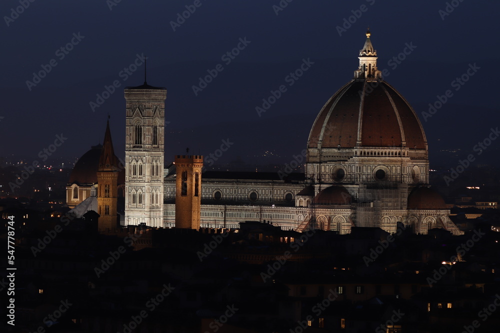 Florence Cathedral Santa Maria de Fiore by night
