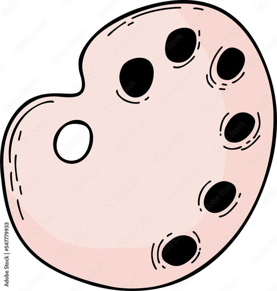 Fototapeta premium Stationery. Artists palette with paints