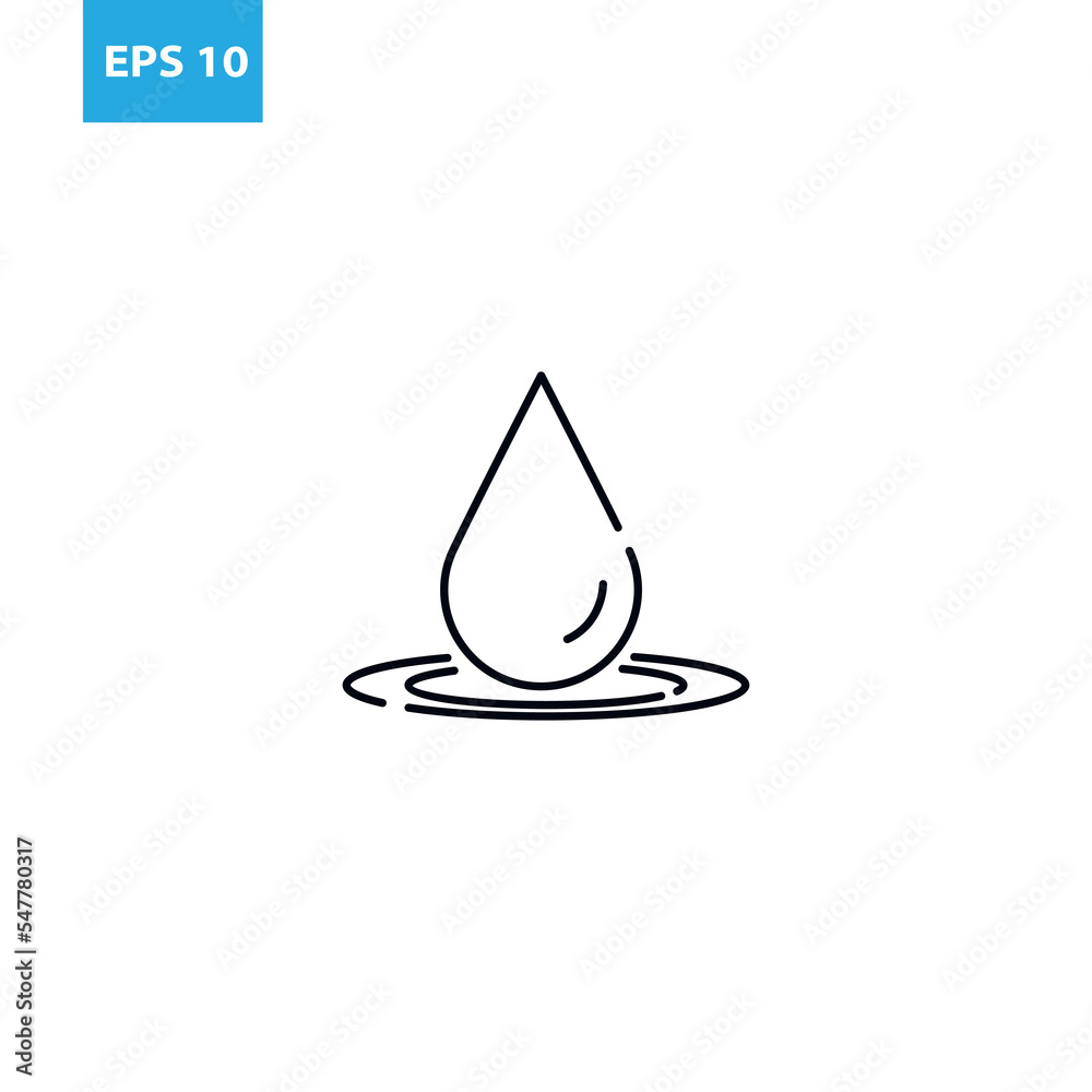 Water drop outline icon Vector illustration Water drop outline icon Vector illustration