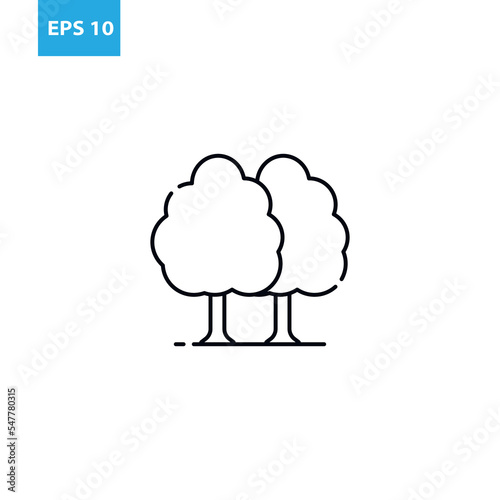 Trees outline icon Vector illustration