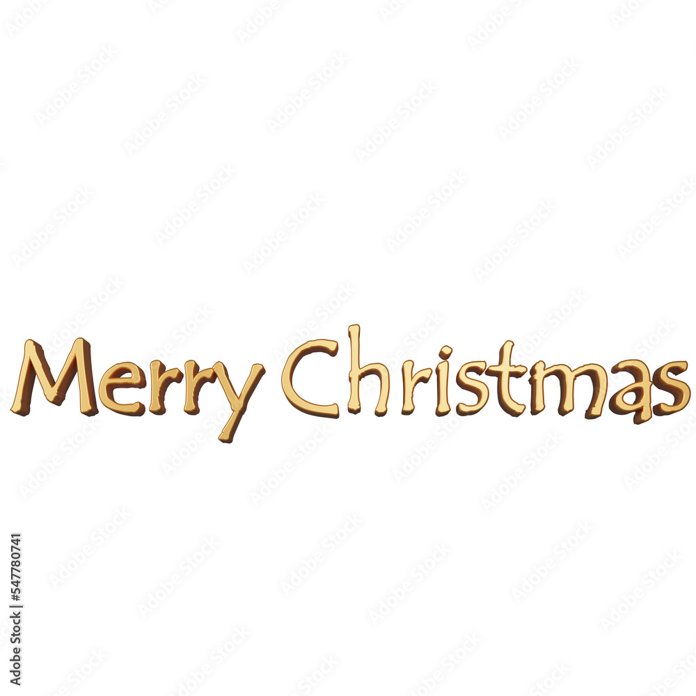 Merry Christmas 3D text