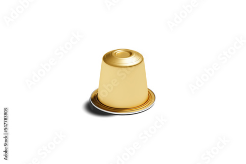 Transparent coffee capsule for background. 3D Render