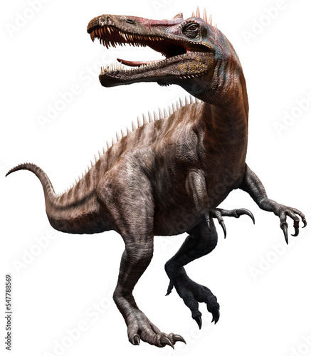 Suchomimus from the Cretaceous era 3D illustration	 photo