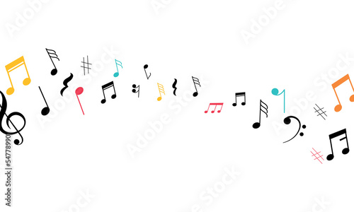Simple Music Notes Background Illustration, royalty music notes vector