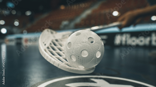 Fotografie Floorball stick and ball