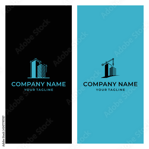 Modern Apartment Construction Logo Design
