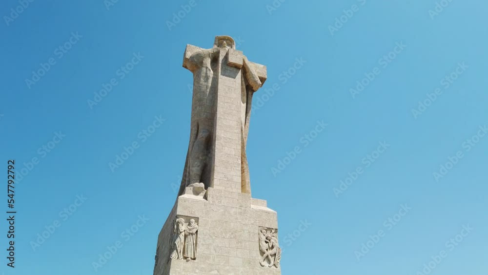 Christopher Columbus Monument. Monument to the discoverer faith. Huelva Spain Christopher Columbus Monument. Monument to the discoverer faith. Huelva Spain