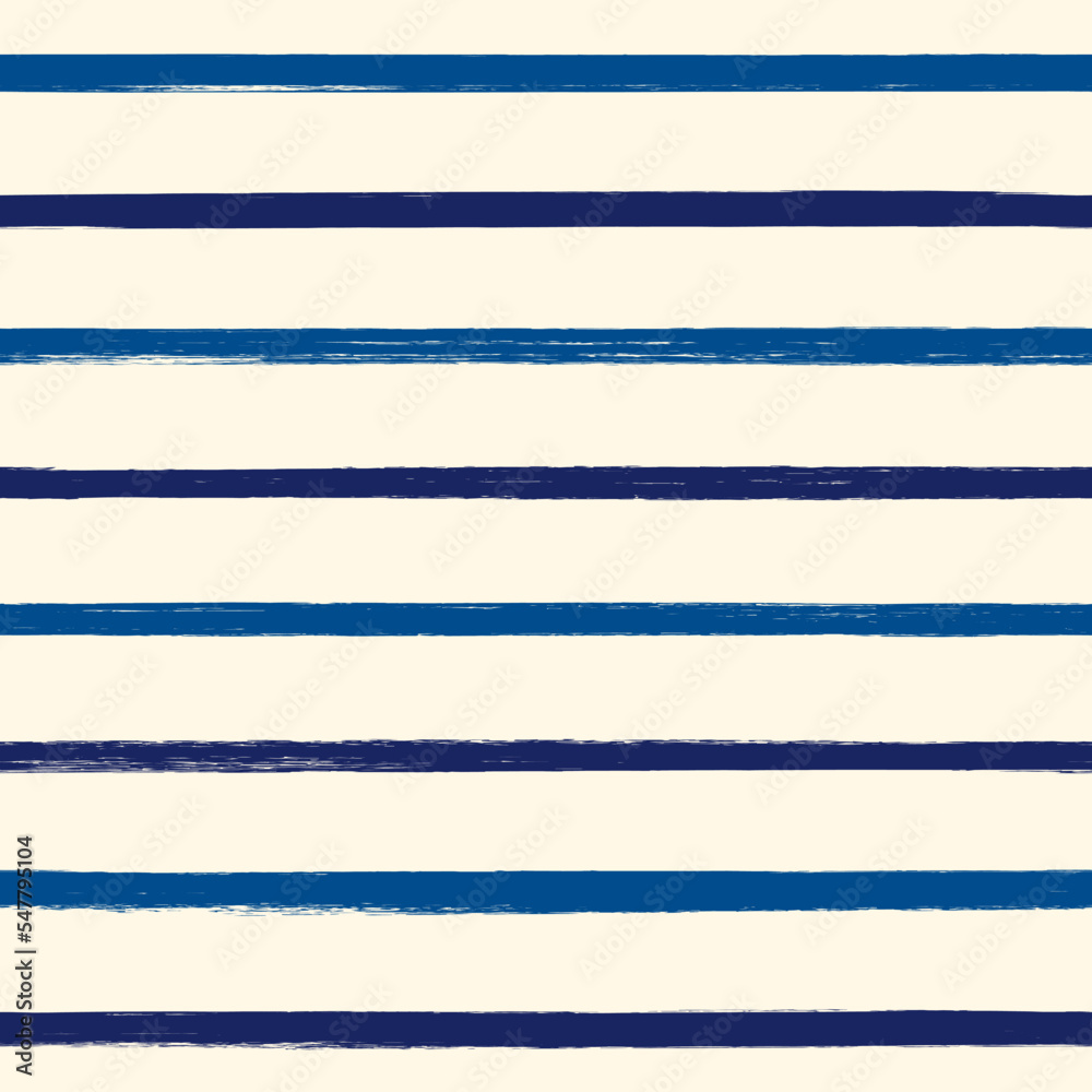 Brush freehand stripes seamless pattern. Thin rough edge ink line geometric print. Repeated horizontal strokes wallpaper