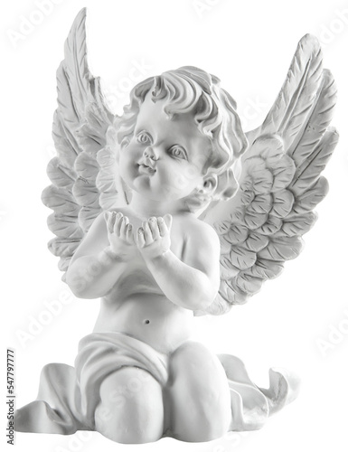 Slika na platnu Little white guardian angel png transparent Christmas decoration