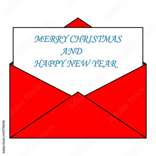Free Download Simple illustration of Christmas letter Concept for Christmas holiday - GFXLoad