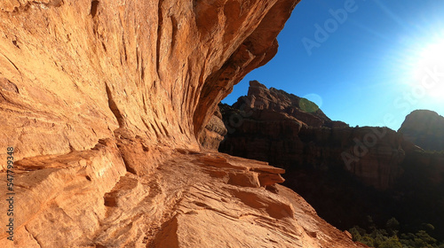 Rock shelf in Loy Canyon - near Sedona  Arizona